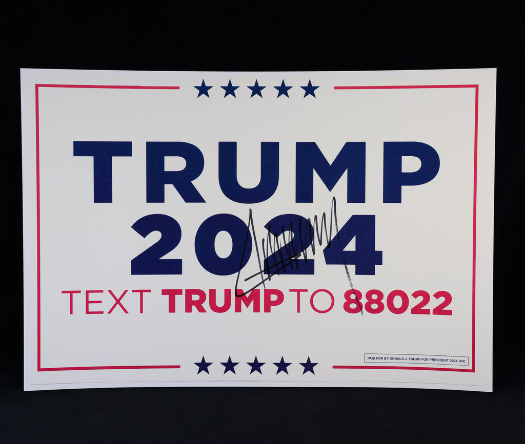 Donald Trump signed 2024 campaign poster