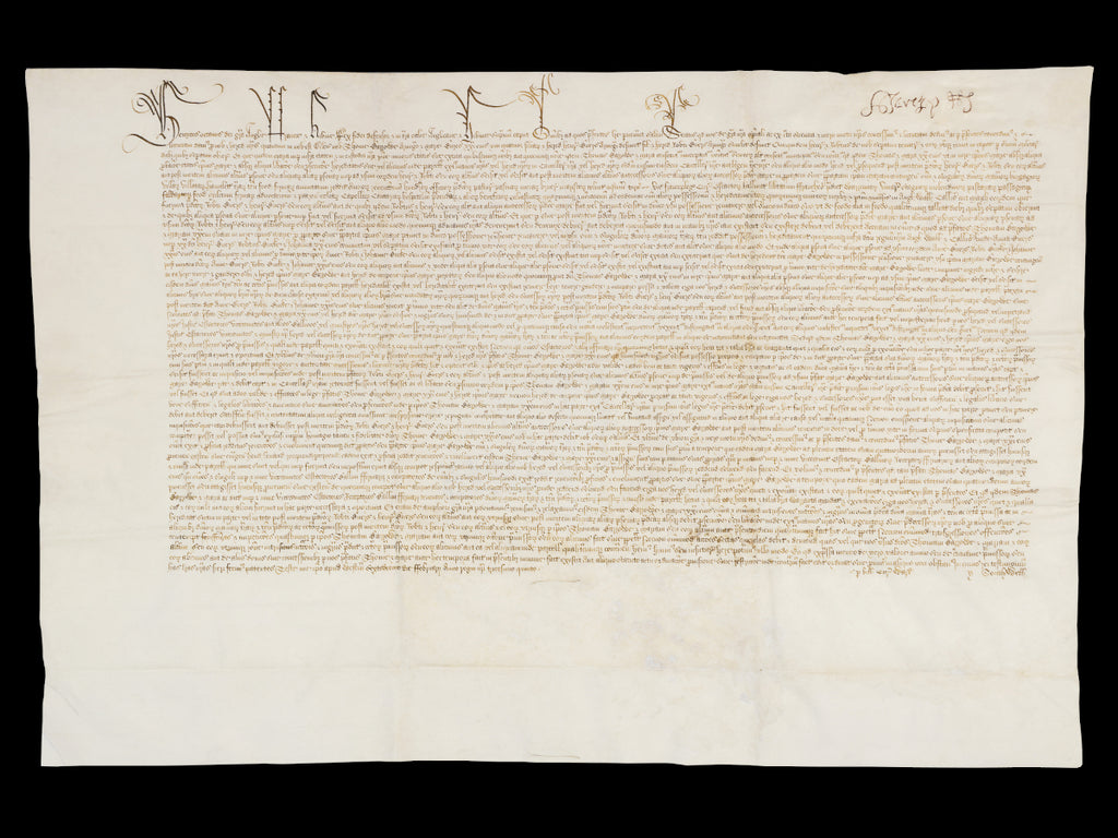 A Henry VIII signed land document dated February 18 1544