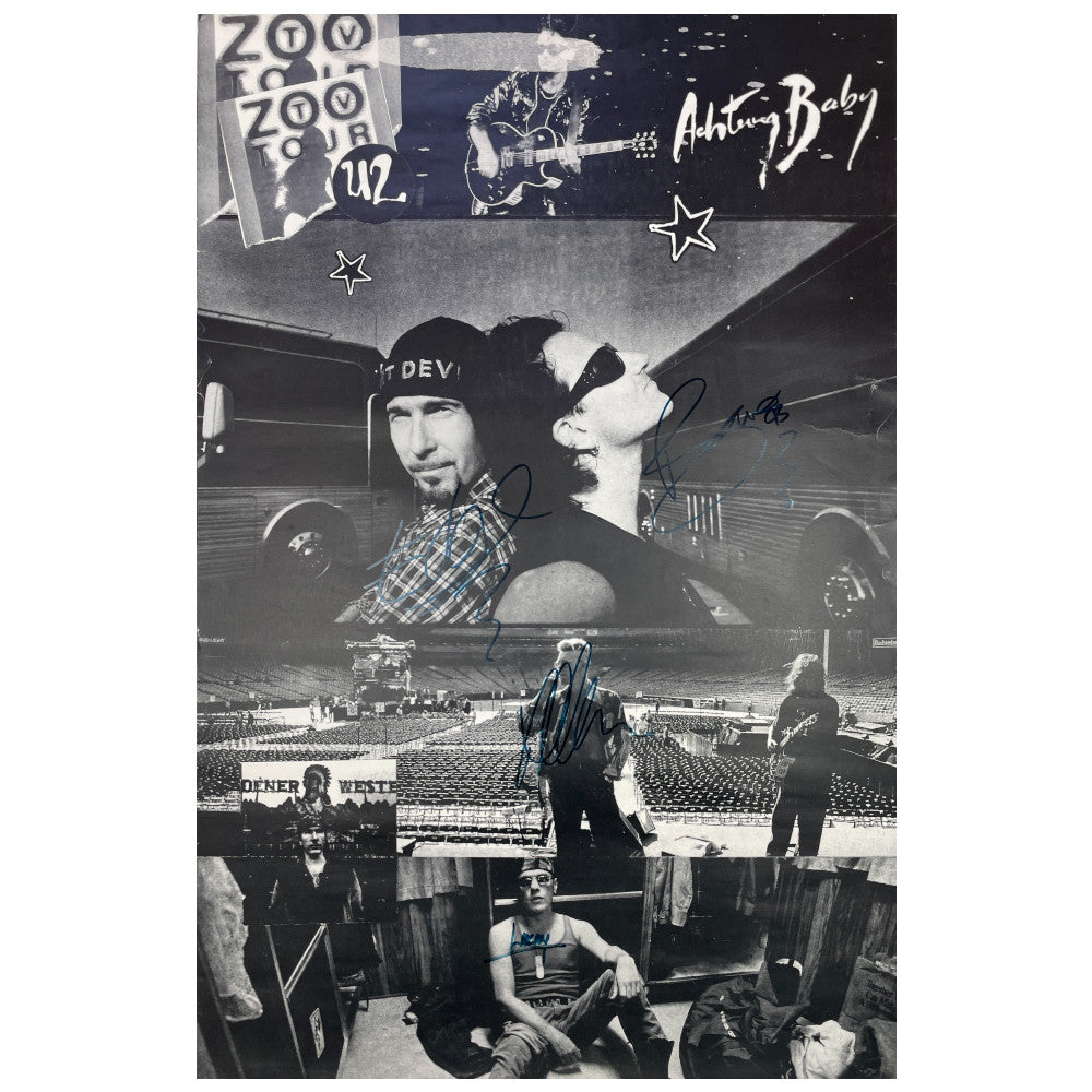 U2 signed Zoo TV tour poster (1992-1993)