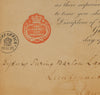 Official stamps on a Queen Victoria signed 1885 military document 