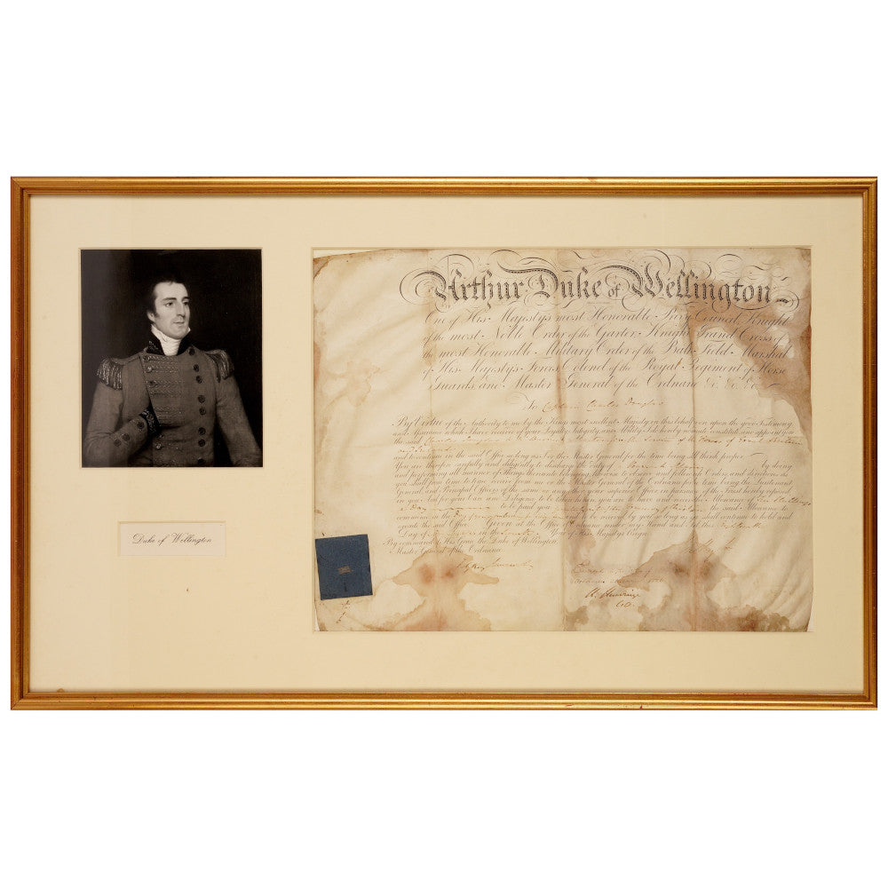 Duke of Wellington signed military document