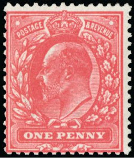 Great Britain 1911 King Edward VII 1d aniline pink. SG275