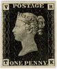 Great Britain 1840 1d Black (V.R. Official) imprimatur, SGV1var