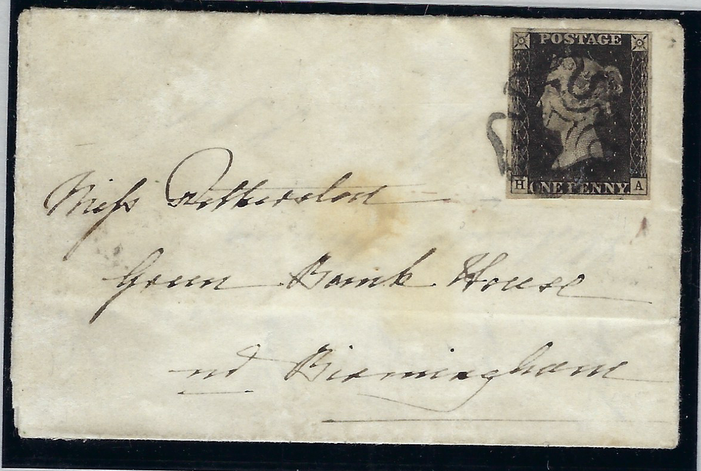 Great Britain 1840 1d black, Plate 9, SG2