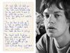 Mick Jagger handwritten Rolling Stones lyrics