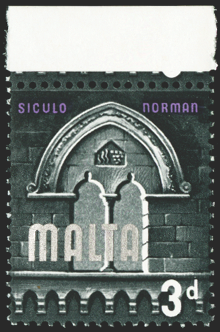 MALTA 1965-70 3d 'Siculo Norman Era' error, SG335a