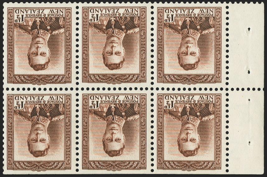 NEW ZEALAND 1938-44 1½d purple-brown variety, SG607w