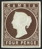 GAMBIA 1869-72 4d brown, SG1