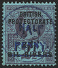 NIGER COAST 1893 'HALF PENNY.' on 2½d purple/blue, SG32