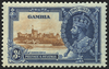 Gambia 1935 Silver Jubilee 3d brown and deep blue variety, SG144b