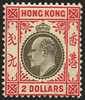 HONG KONG 1904-06 $2 slate and scarlet, SG87a