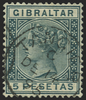 Morocco Agencies Gibraltar 1889-96 5p slate-grey used in Tangier, SGZ152