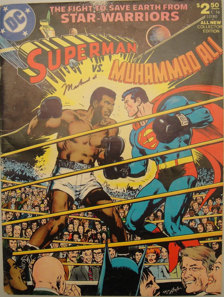 Muhammad Ali autograph on copy of Superman Vs Muhammad Ali