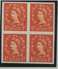 Great Britain 1955-58 1/2d Orange Red "Wilding" (wmk St Edward's Crown), SG540var