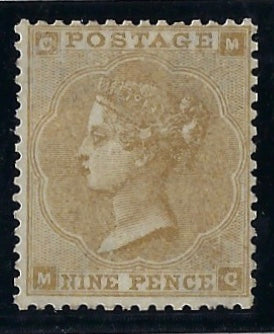 Great Britain 1862 9d Bistre Plate 2 (Thick paper), SG76var